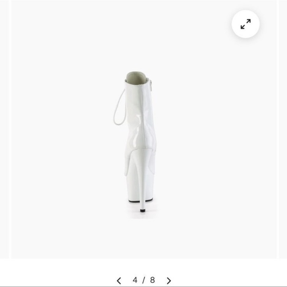 NEW Pleaser Adore-1021 Lace-Up Front Ankle Boots Pole Dance New in Box - Picture 4 of 10